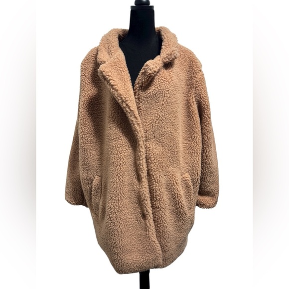 Audrey 3+1 Warm Teddy Bear Jacket Camel - Picture 2 of 11